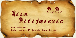 Miša Milijašević vizit kartica